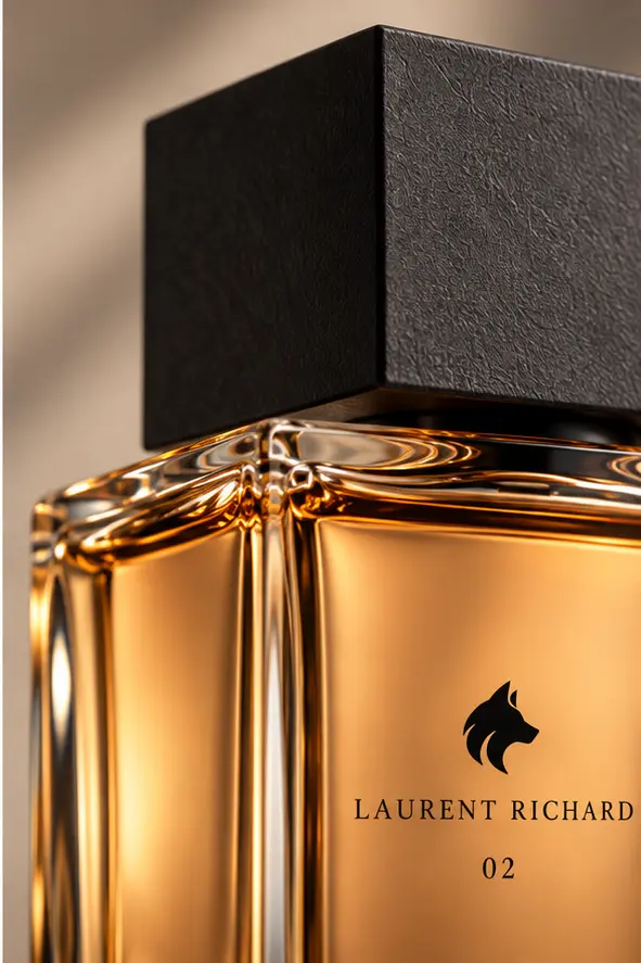 Perfume 02 Laurent Richard, âmbar, detalhe